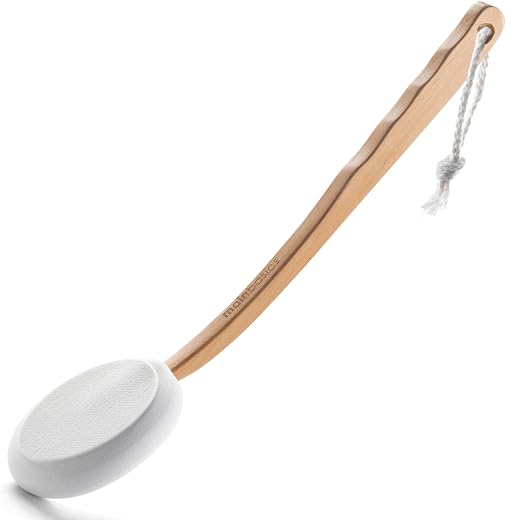 MainBasics Back Lotion Applicator | Long Handle, Washable, Ideal for Self and Elderly Use, For Skin Cream, Medicine, Sunscreen, Moisturizer, Tanner, Lotion