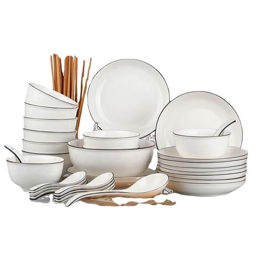 Tableware Set Bone Porcelain Full Dish Household Ceramic about Bowl Chopsticks Combination