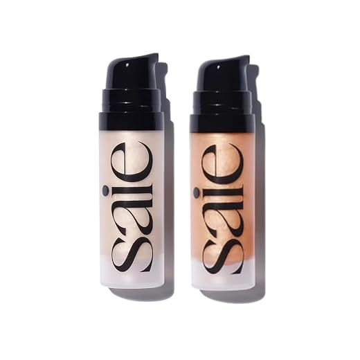 Saie Glowy Super Gel Mini Duo - Includes Warmglow + Sunglow Lightweight Illuminator for Glowing Skin, Wear Alone or Under Makeup (2 Products, 0.5 oz Each)
