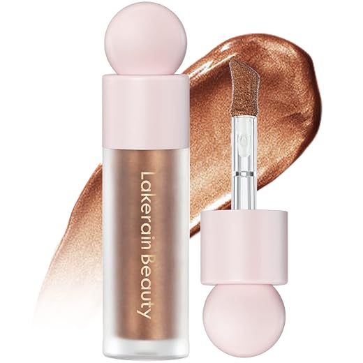 Erinde Liquid Highlighter, Face Highlighter Bronzer Makeup Stick, Natural Glossy Finish, Lightweight Blendable Silky Smooth Cream Face Illuminator, Cruelty-free, 04# CANDLELIGHT