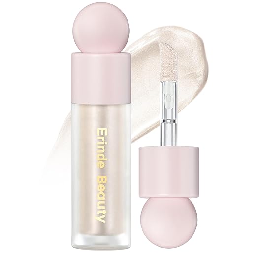 Erinde Liquid Highlighter, Face Bronzer Stick, Natural Glossy Finish, Lightweight Blendable Silky Smooth Cream Illuminator, Cruelty-Free, 01# Moonlight