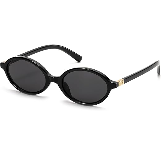 ViewJoy Retro Oval Sunglasses for Women Vintage 90s Y2K Trendy Designer Sun Glasses