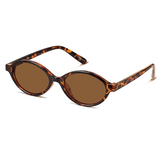 GRFISIA Retro Oval Sunglasses for Women Trendy Vintage 90s Y2K Designer Sun Glasses UV400 Protection