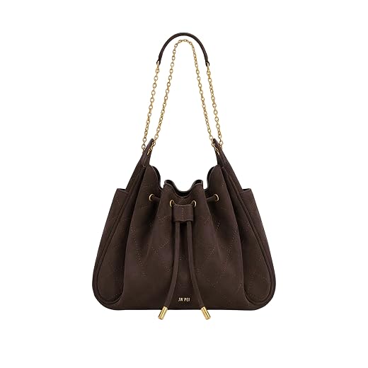 JW PEI Women's Rowan Ruched Drawstring Chain Bucket Bag