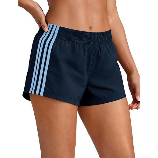 Shorts for Women Sweat Track Athletic Shorts Summer Low Rise Mini Side Stripes Gym Y2k Cute Girls Athleisure Clothing