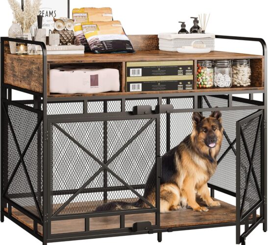 Frisco double door furniture style dog crate