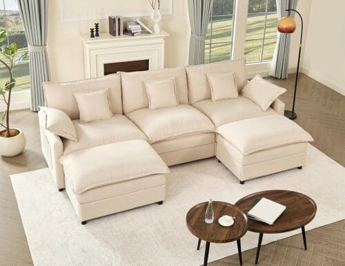 1. HONBAY Reversible Sectional Sleeper Sofa with Storage