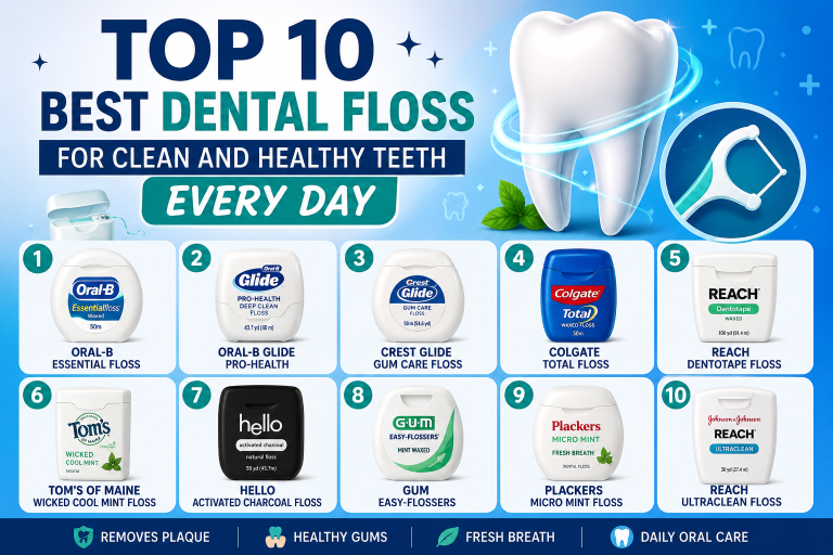 Top 10 Best Dental Floss for Clean and Healthy Teeth Every Day