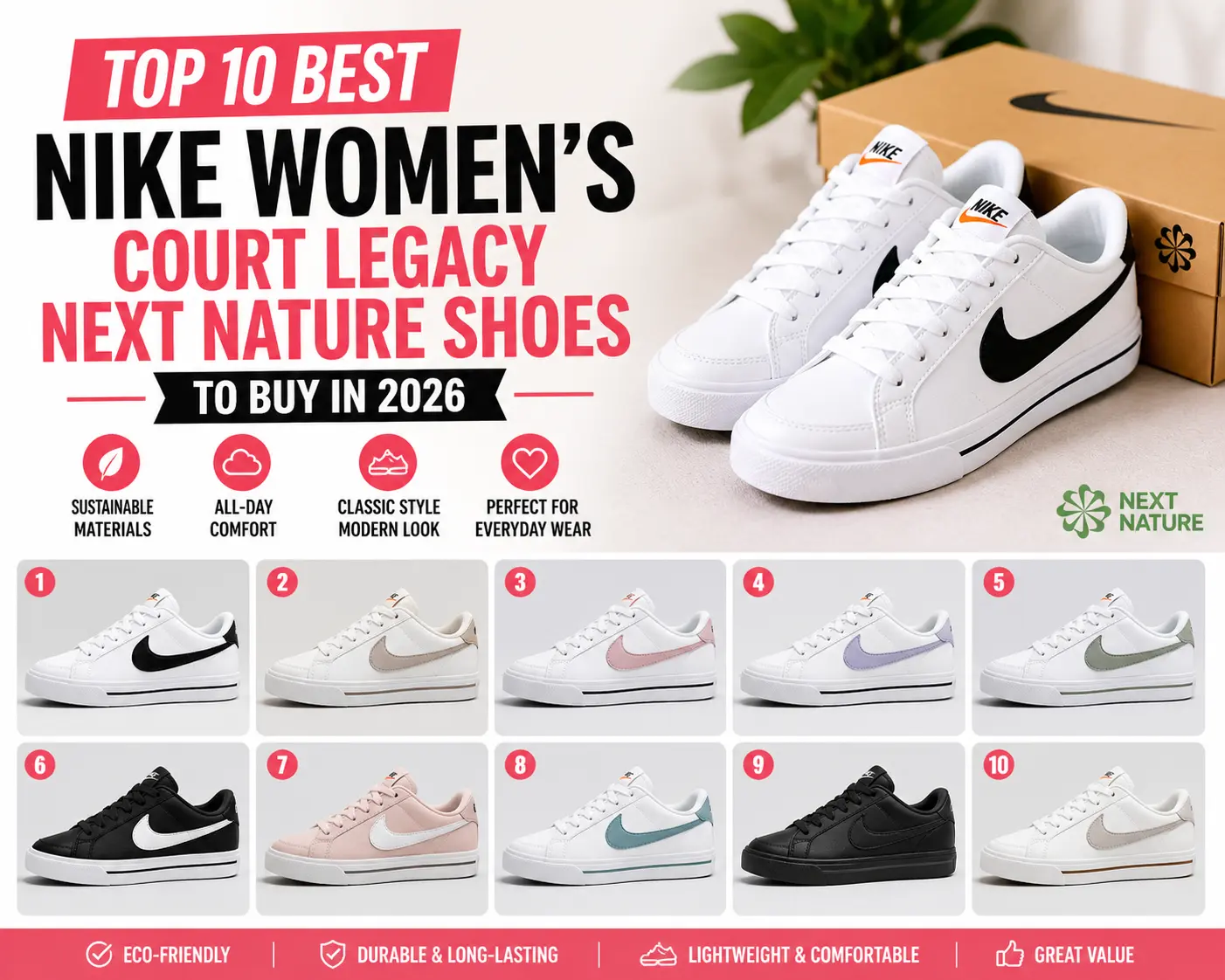 Top 10 Best Nike Women’s Court Legacy Next Nature Shoes to Buy