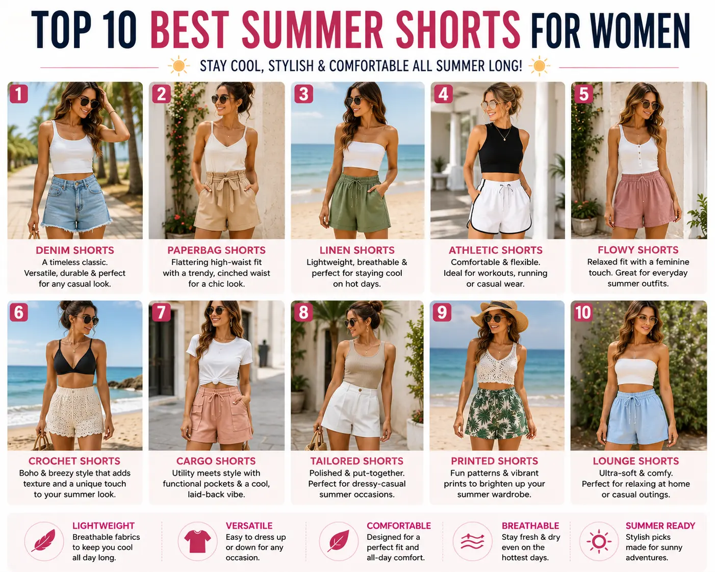 top 10 best summer shorts for women